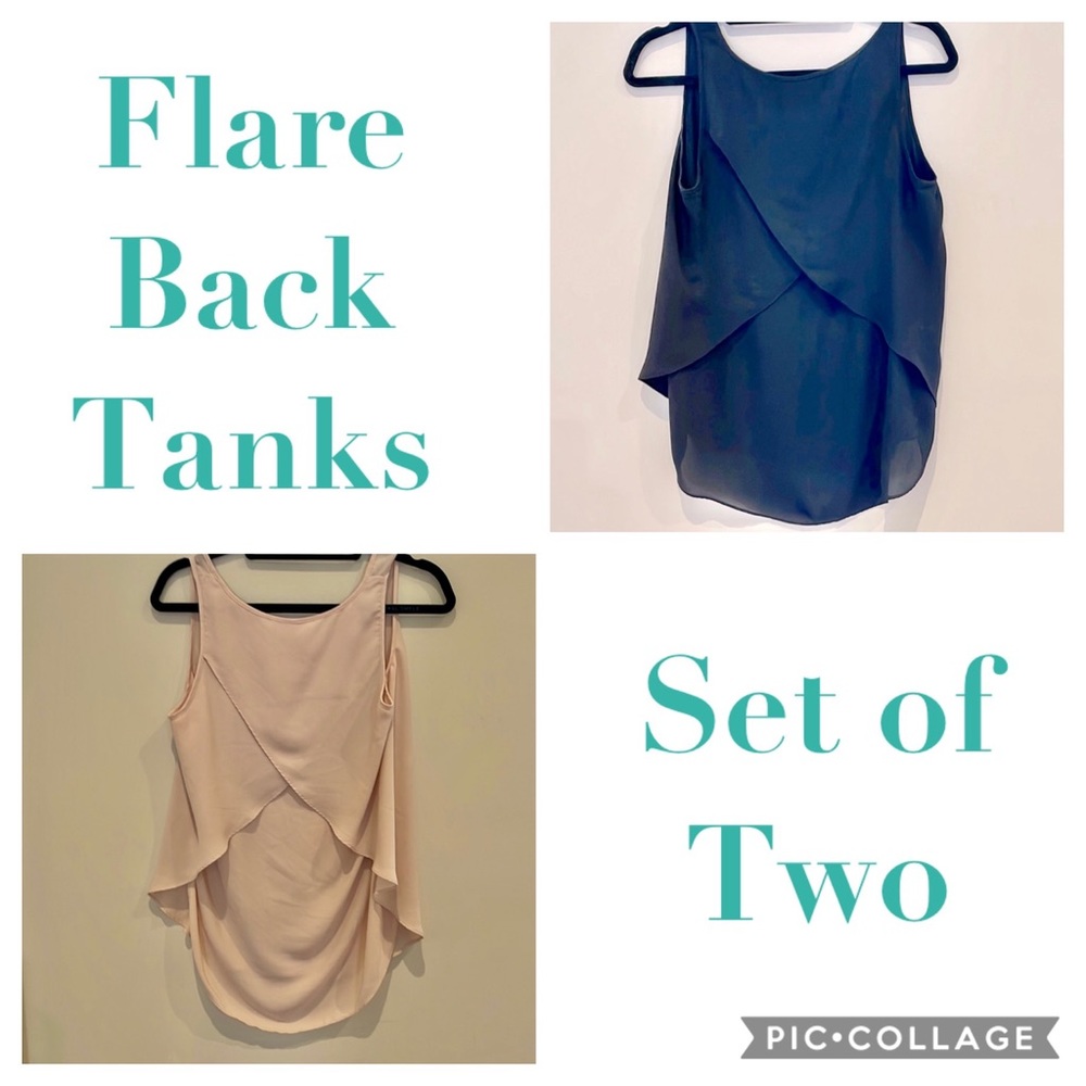 2 Banana Republic split back tanks. Black and Pink. Set of Two. Size Small $18.